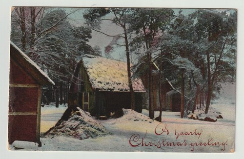 1908 christmas postcard - 1908,
