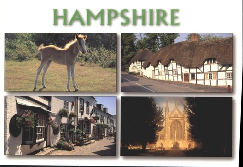 Hampshire multi view postcard - hampshire, multi-view