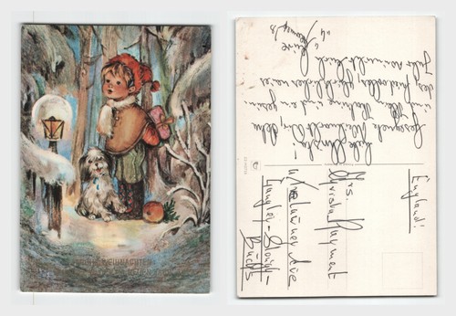 Vintage postcard christmas - postcard,