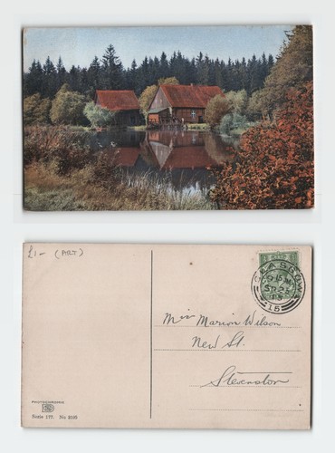 Vintage postcard watermill - postcard,