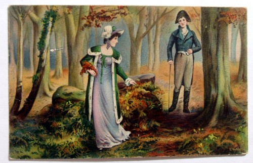Postcard romantic couple - -,