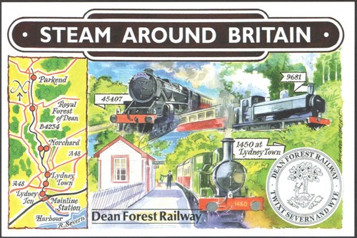 Postcard steam around - around, britain
